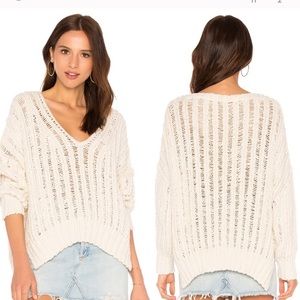 Free People Infinite High Low V-Neck Sweater